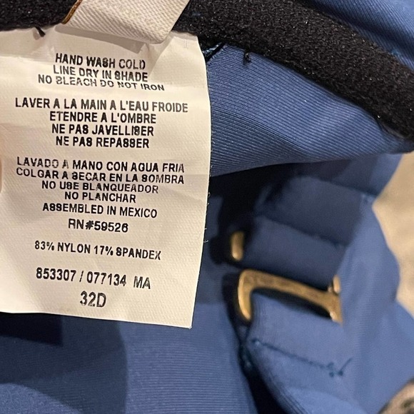 Becca Color Code Underwire Halter Bikini Top D-F Cups Shadow Size 32D NWOT - Picture 8 of 8